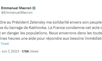 Macron slams attack on Ukrainian dam, says France will send aid