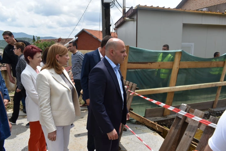 PM Kovachevski oversees reconstruction of water supply system in Bogdanci