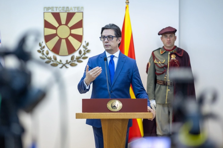 Pendarovski: VMRO-DPMNE demand for delayed enforcement of constitutional amendments is unrealistic
