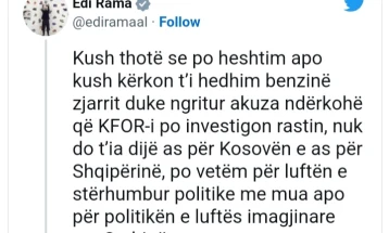 Rama: E presim qëndrimin e KFOR-it, i cili po e heton rastin me policët kosovarë dhe i qëndrojmë deeskalimit