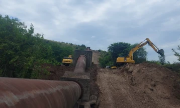 Започна санацијата на оштетениот сифон Макарија на хидромелиоративниот систем ,,Тиквеш