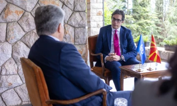 President Pendarovski meets UN Assistant Secretary-General for Europe, Central Asia and the Americas, Miroslav Jenča