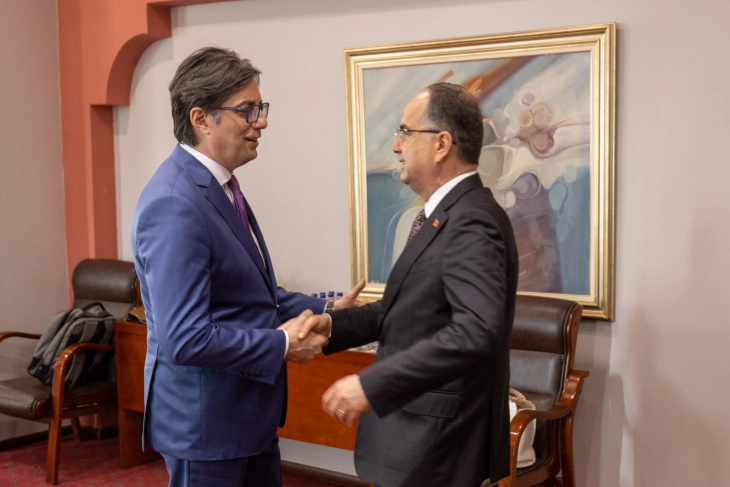 Pendarovski meets with Albania's President Begaj