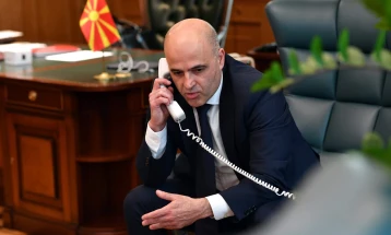 Kovachevski holds phone call with Bulgaria's new PM Denkov
