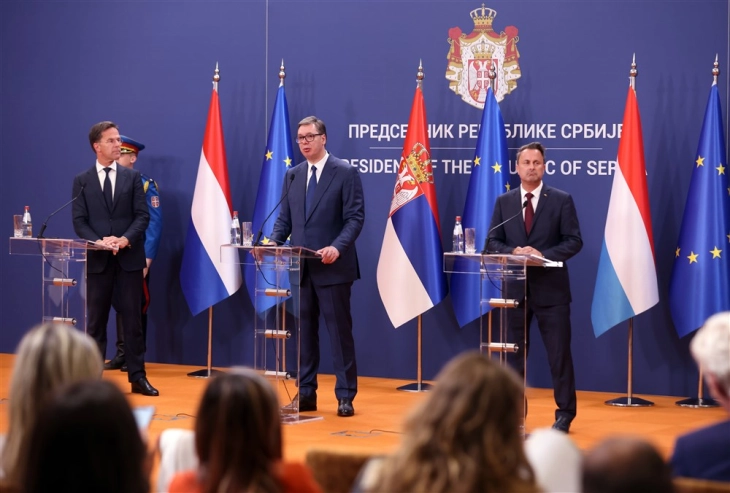 Премиерите на Холандија и Луксембург за зајакнување на соработката и смирување на тензиите на Косово