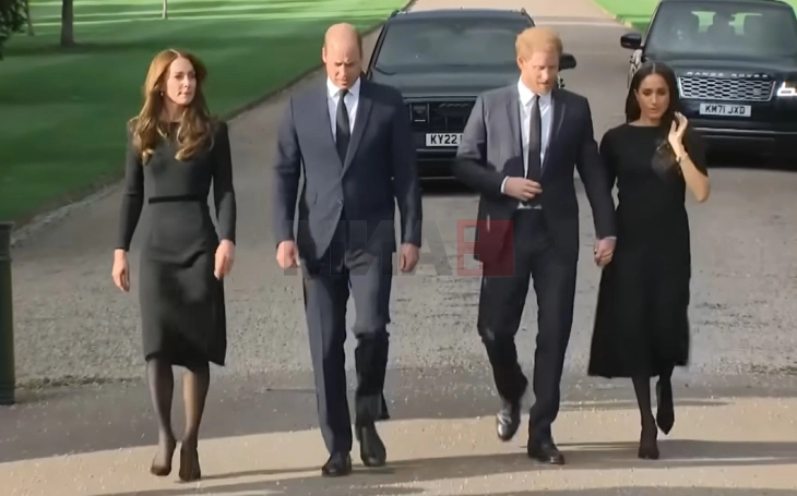 Блискоста меѓу Вилијам, Кејт, Хари и Меган на погребот на кралицата било илузија