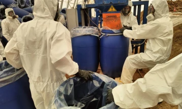 Уште 80 тони опасен отпад од ОХИС испратени на уништување во Франција