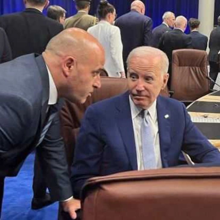 Kovachevski meets Biden in Vilnius