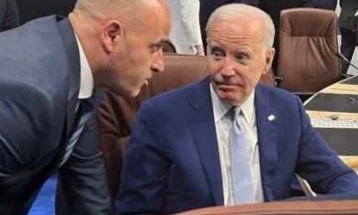 Kovachevski meets Biden in Vilnius