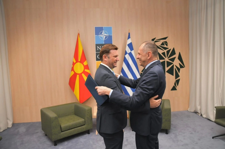 Osmani meets Gerapetritis in Vinius, strong Greek support for North Macedonia's EU membership