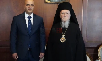 Kovaçevski në takim me patriarkun Vartolomej