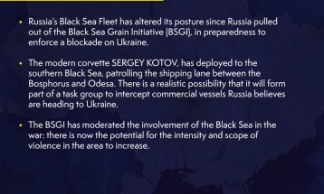 Russian Black Sea Fleet preparing blockade, British intelligence says