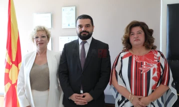 Lloga në Gjevgjeli në takim me kryetarin e komunës  Saramandov dhe kryetaren e Gjykatës Themelore, Avramçeva Zafirova