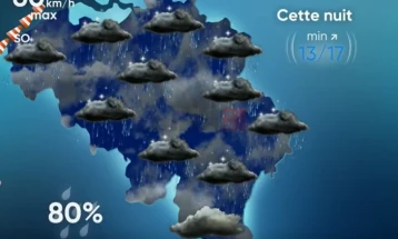 Në pjesën më të madhe të Belgjikës është shpallur alarm “i verdhë” në pritje të shirave të rrëmbyeshëm