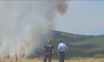 Пожарот кај Богданци се уште активен, во гаснењето учествуваат два авиони „Ер трактор“