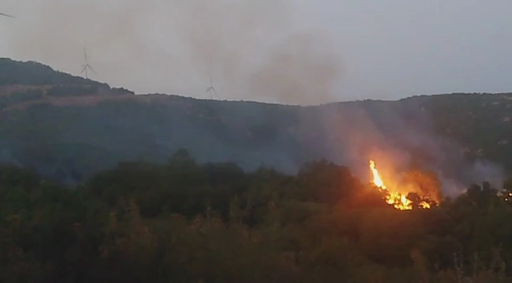 Гаснењето на пожарот кај Богданци продолжува рано наутро