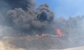 Large field fire erupts near Strumica