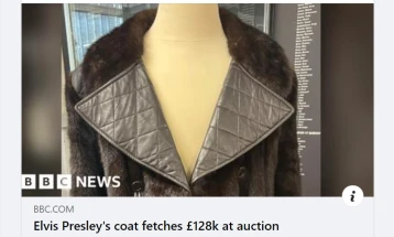 Капут од кожа што му припаѓал на Елвис Присли продаден за речиси 150.000 евра