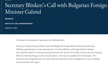 Blinken në bisedë telefonike me ministren bullgare Gabriel