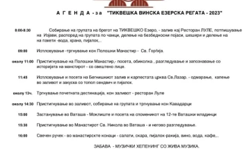 Тиквешка винска езерска регата в сабота на Тиквешко Езеро