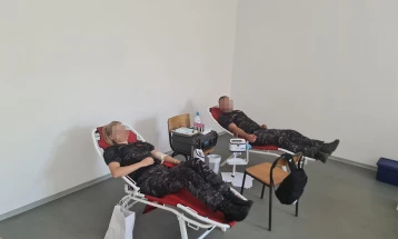 Припадници на ЕБР даруваа крв во чест на Денот на единицата