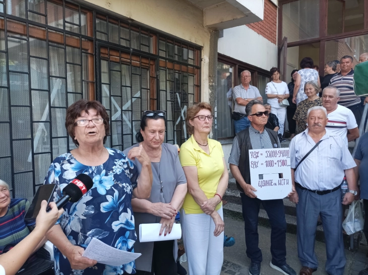 Kriva Palanka pensioners protest over low pensions, high membership fees