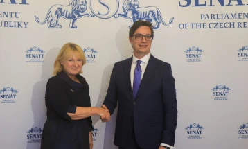 Pendarovski meets Seitlová and Pekarová Adamová in Prague