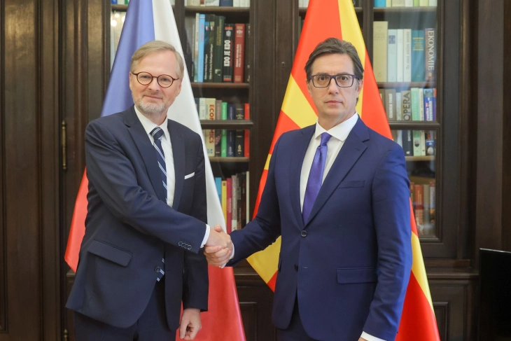 Pendarovski – Fiala: Commitments for further strengthening of relations with Czech Republic on bilateral, multilateral level and economic cooperation