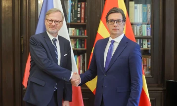 Pendarovski-Fiala: Angazhime për përforcimin e mëtejshëm të marrëdhënieve me Republikën Çeke në planin bilateral,  multilateral dhe në bashkëpunimin ekonomik