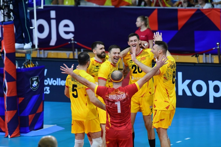 Втора победа за осминафинале на македонските одбојкари на ЕП 