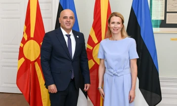 Kovachevski - Kallas: Estonia voices strong support for speeding up North Macedonia's European path