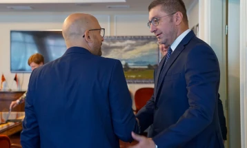 VMRO-DPMNE leader Mickoski meets Germany's Special Envoy Sarrazin