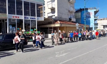 Нов протестен марш на група пензионери од Делчево кои бараат линеарно зголемување на пензиите