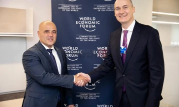 Kovaçevski – Dushek: Bashkëpunimi me Forumin Ekonomik Botëror është veçanërisht i rëndësishëm për perspektivat ekonomike të Maqedonisë së Veriut