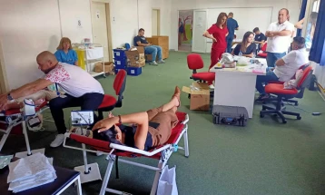 Во крводарителска акција во Здравствен дом - Велес  собрани 34 крвни единици