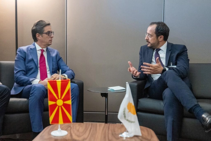 Presidenti Pendarovski në Nju-Jork ka realizuar takim me presidentin e Qipros, Nikos Hristodulidis