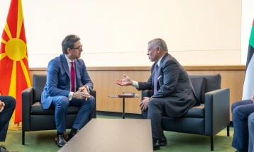 President Pendarovski meets Jordan's King Abdullah II in New York