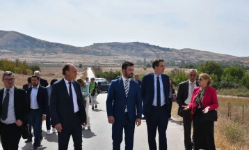 French Minister Becht visits site of Stipion solar photovoltaic power plant in Shtip