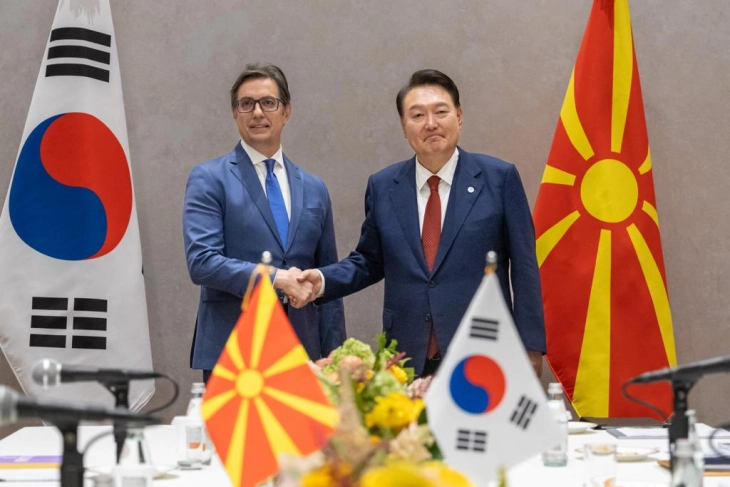 Pendarovski meets South Korean leader Yoon Suk Yeol