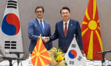 Pendarovski meets South Korean leader Yoon Suk Yeol