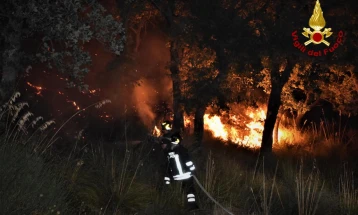 Се шири голем шумски пожар во близина на Палермо, училиштата затворени
