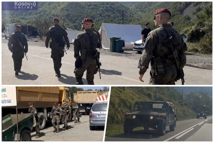 KFOR and EULEX members at scene after policeman killed in Kosovo