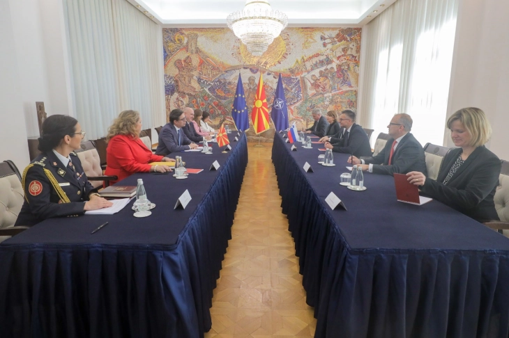 President Pendarovski meets Slovenian Defence Minister Šarec