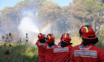 Осум дена беснее пожар во подрачјето на албанскиот град Фиер, во гаснењето вклучени два грчки канадера