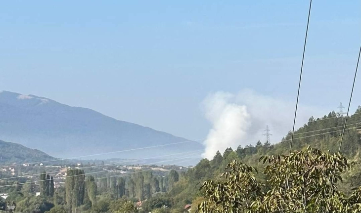 Опожарена градската депонија во Крива Паланка