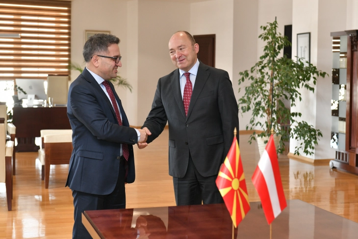 Министерот Бесими се сретна со новонаименуваниот австриски амбасадор Памер 