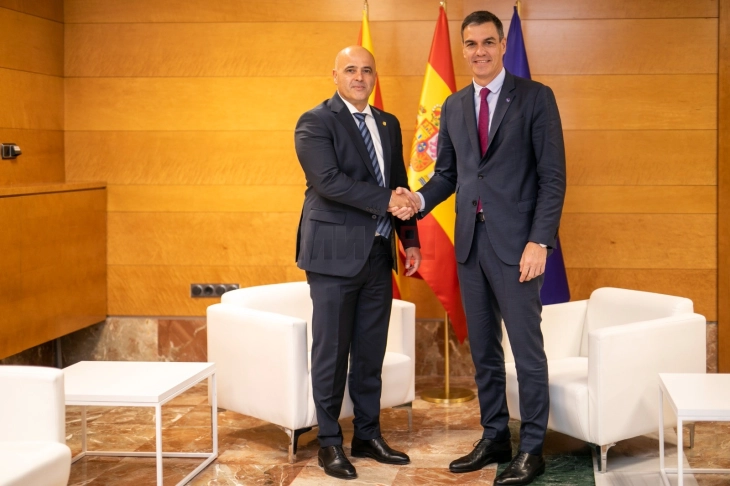 Takim Kovaçevski - Sançez: Spanja qëndron fuqishëm prapa Maqedonisë së Veriut për anëtarësimin në BE