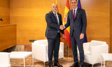 Takim Kovaçevski - Sançez: Spanja qëndron fuqishëm prapa Maqedonisë së Veriut për anëtarësimin në BE