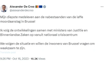 Dy persona vriten në një sulm të armatosur në Bruksel, sulmuesi në arrati