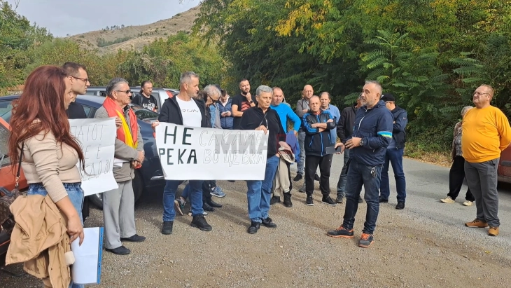 Граѓански протест против изградбата на минихидроцентралата на Мала Река кај Кочани